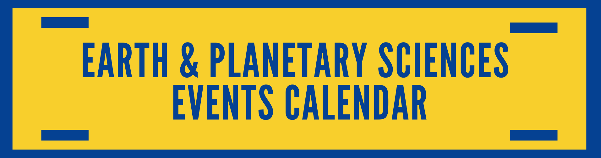 Earth & Planetary Sciences Event Calendar