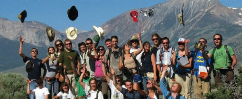 students celebrate end at field camp